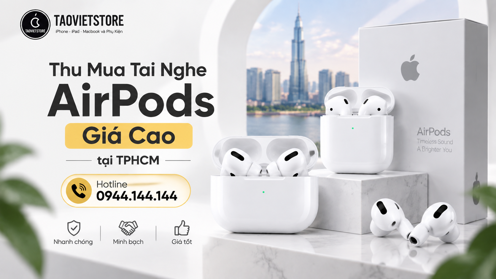 Thu Mua Tai Nghe AirPods Cũ Giá Cao Tại TPHCM