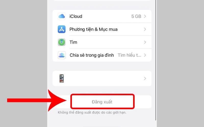 Không đăng xuất được iCloud – Nguyên nhân và cách khắc phục hiệu quả