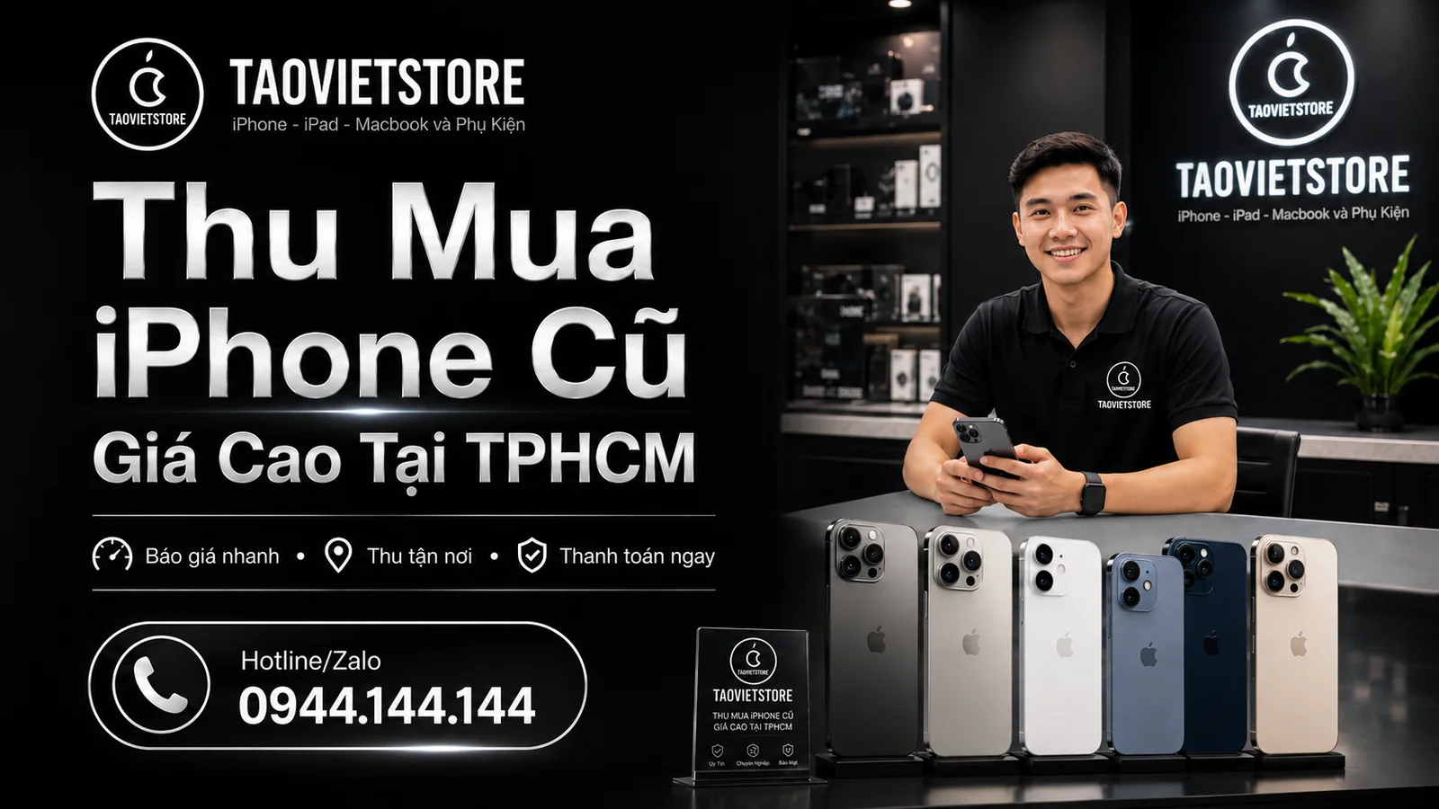 Thu mua iPhone cũ giá cao tại TPHCM - Táo Việt Store