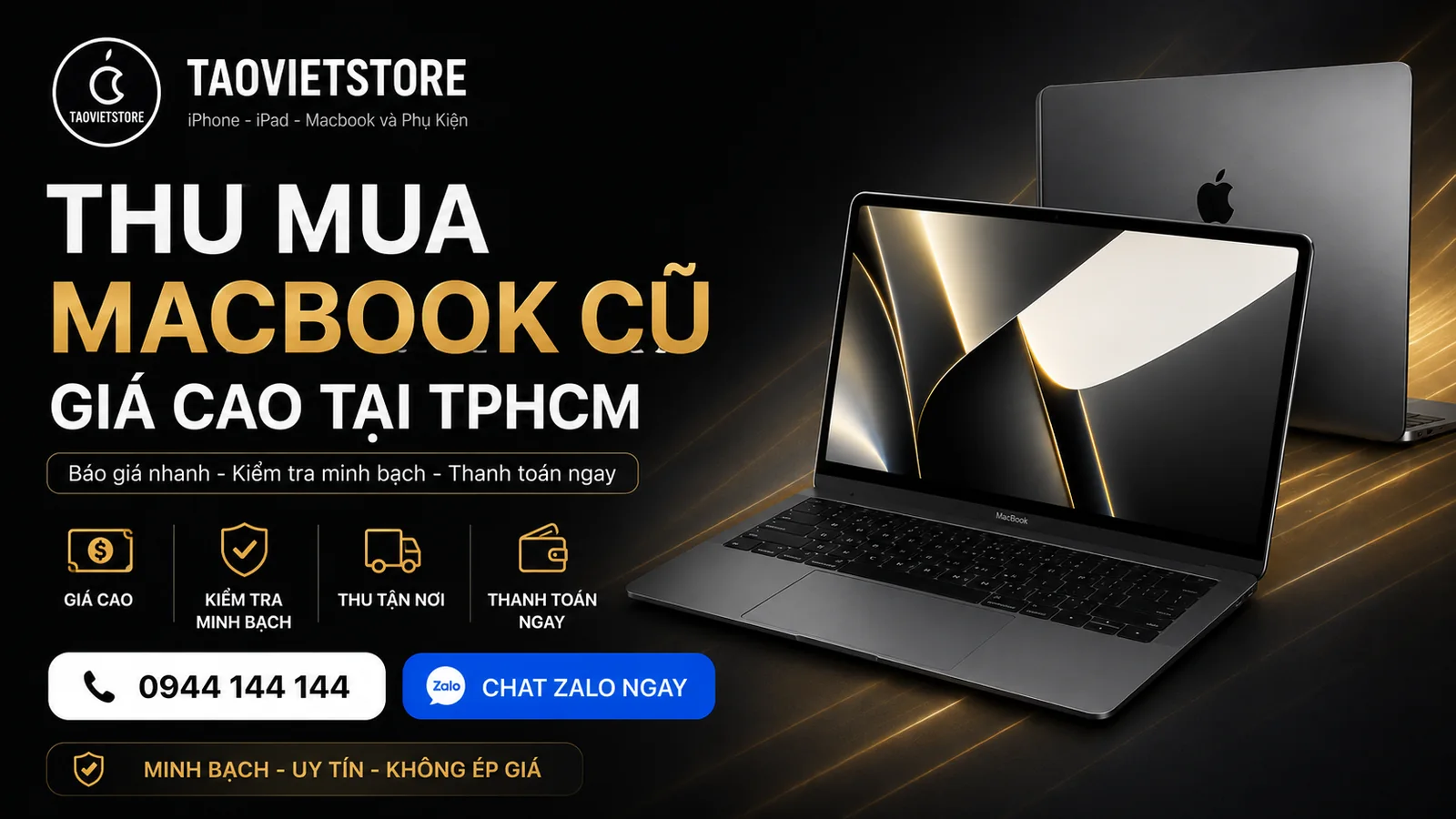 Thu mua MacBook cũ giá cao tại TPHCM - Táo Việt Store