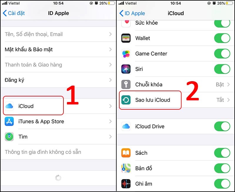 Sao lưu dữ liệu iPhone sang iCloud - Cách bảo vệ thông tin quan trọng