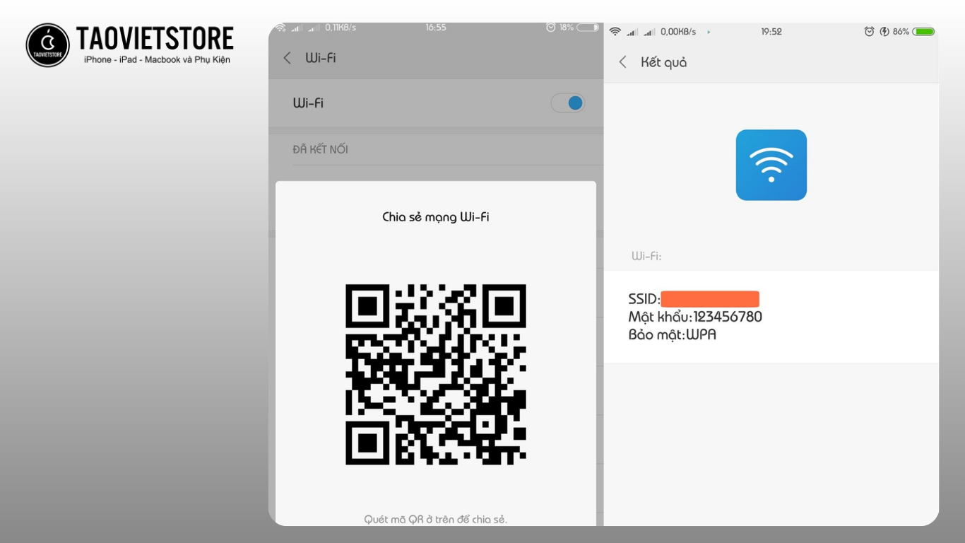 Mã QR Wi-Fi. Hướng dẫn cách kết nối cho iPhone, Android, Laptop dễ dàng và nhanh nhất