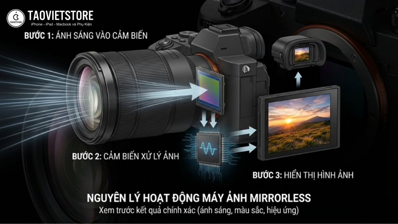 Máy ảnh Mirrorless là gì? Cấu tạo và ưu điểm vượt trội so với DSLR 5 Máy ảnh Mirrorless là gì. Cấu tạo và ưu điểm vượt trội so với DSLR