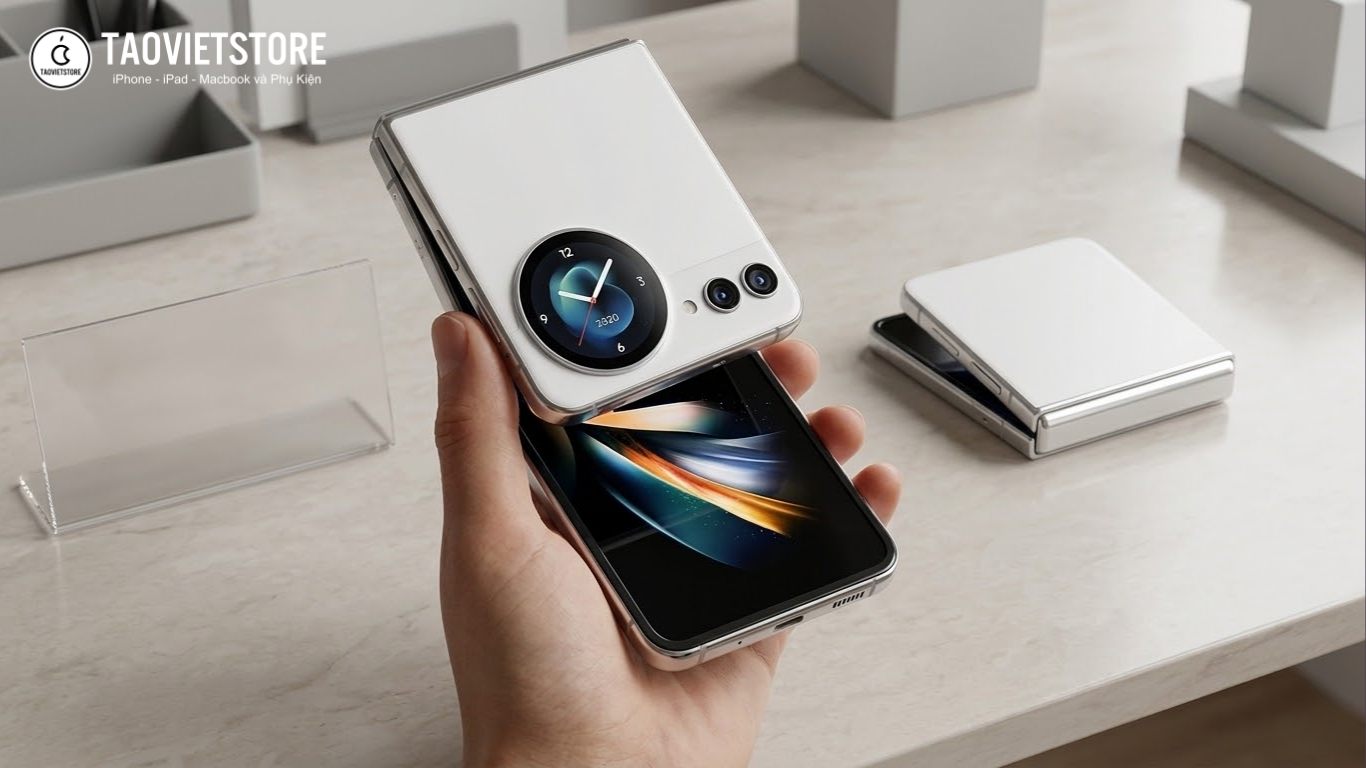 Lộ diện Galaxy Z Flip giá rẻ với thiết kế màn hình phụ hình tròn độc đáo