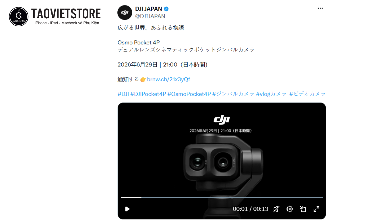 DJI Osmo Pocket 4 Pro hé lộ lịch ra mắt toàn cầu làm điên đảo giới Vlogger