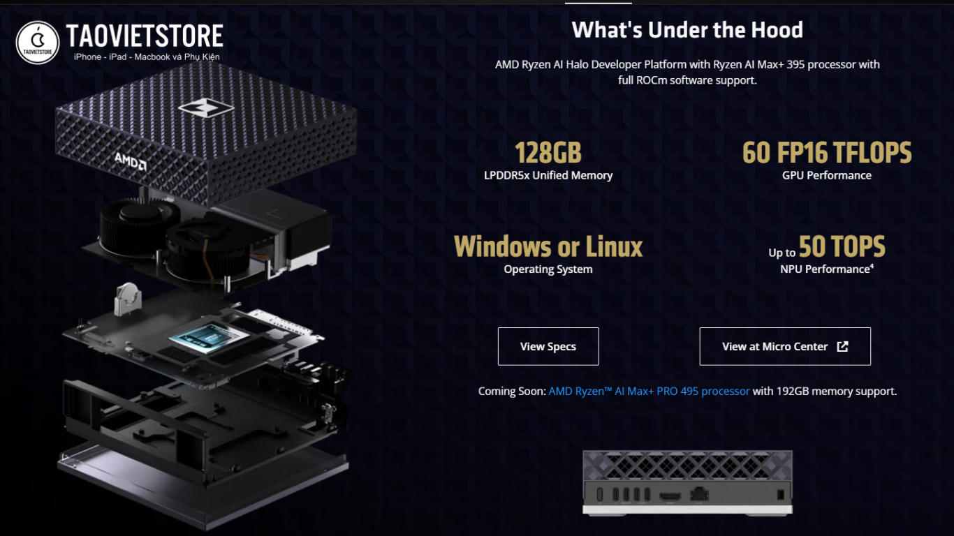 Đánh giá AMD Ryzen AI Halo. Cỗ máy trạm 128GB Unified Memory hủy diệt M4 Pro
