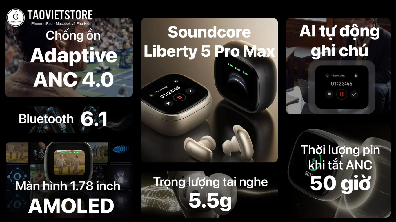 Đánh giá Soundcore Liberty 5 Pro Max. Tai nghe AI toàn năng cho người bận rộn