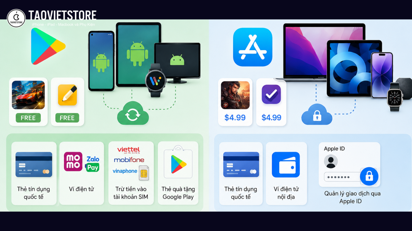 So sánh Google Play và App Store: Đâu là kho ứng dụng tốt nhất 2026? 12 So sánh Google Play và App Store. Đâu là kho ứng dụng tốt nhất 2026