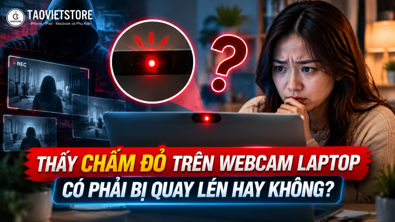 Thấy chấm đỏ trên Webcam Laptop có phải bị quay lén hay không