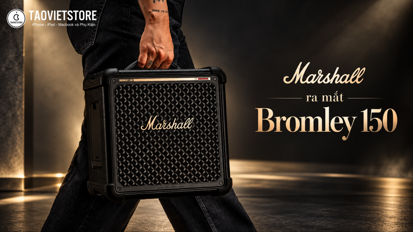Marshall ra mắt Bromley 150. Loa tiệc tùng nhỏ gọn với pin 40 giờ và khả năng biểu diễn di động